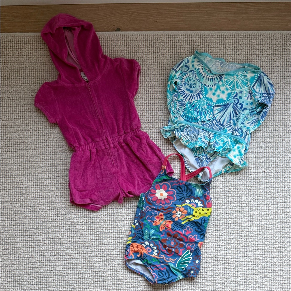 Cover up and two bathing suits